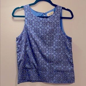 Blue and white blouse